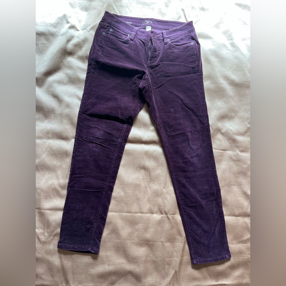 Loft suede-feel jean